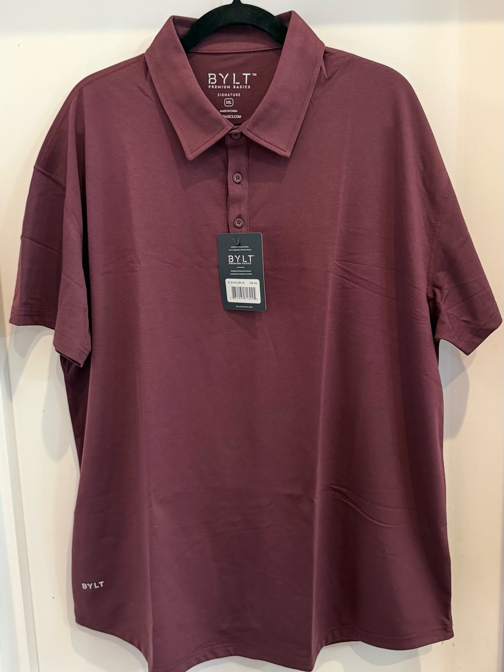 BYLT Basics Men's Polo - Maroon